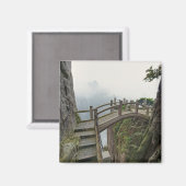 Weg und kleine Brücke, Gelbes Gebirge, 2 Magnet (Vorderseite/Rückseite)