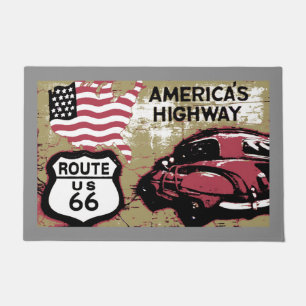 Weg US 66 Fußmatte