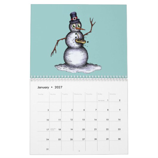 Weg vom geschlagenen Weg - seltsame Kunst 'n-Spaß Kalender (Jan 2027)