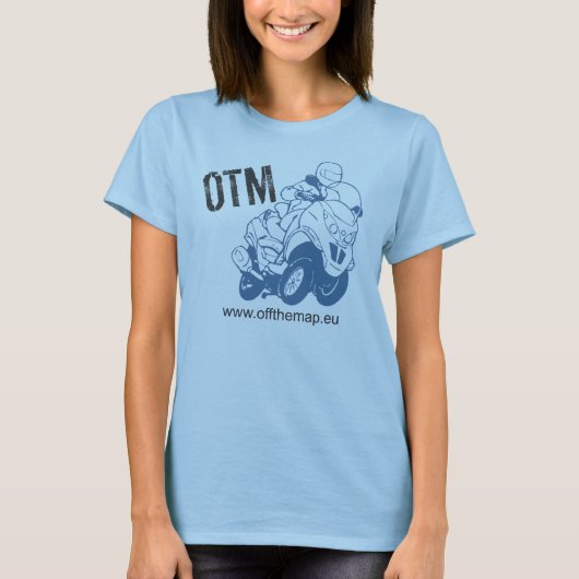 Weg vom Karten-Logo mit Schablone T-Shirt (Vorderseite)