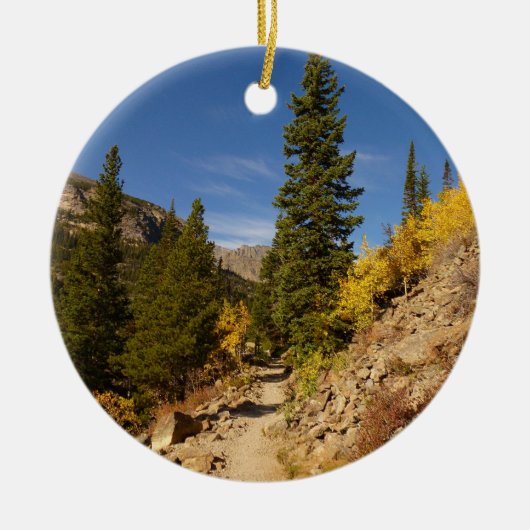 Weg vom Loch in den Rocky Mountains Keramik Ornament (Vorne)