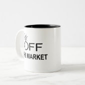 Weg vom Markt Zweifarbige Tasse (Vorderseite Links)