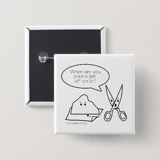 Weg vom Skript-Knopf Button (Vorne & Hinten)