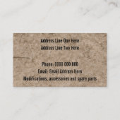 Weg von den Roading Speicher-Visitenkarten Visitenkarte (Rückseite)