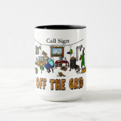 Weg von der Gitter-Schinken-Radio-Tasse fertigen Tasse (Zentrum)