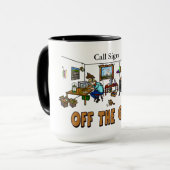 Weg von der Gitter-Schinken-Radio-Tasse   fertigen Tasse (Vorderseite Links)