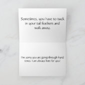 Weg weg Pfau - Denken Sie an Ihre Karte (Innenseite)