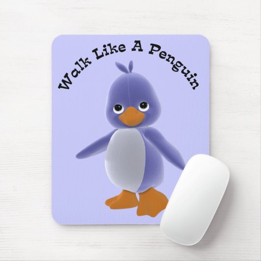 Weg wie ein Pinguin Mousepad (Mit Mouse)