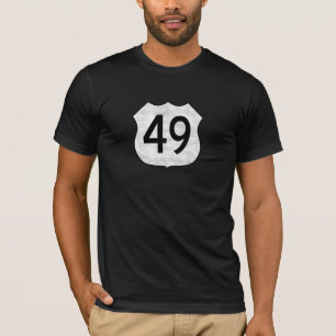 Weg-Zeichen der Landstraßen-49 T-Shirt