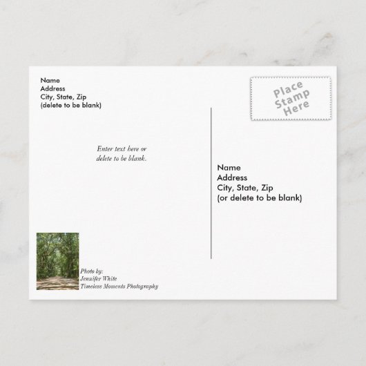 Weg zu Angel Eak Denken Sie an Sie Postkarte (Rückseite)