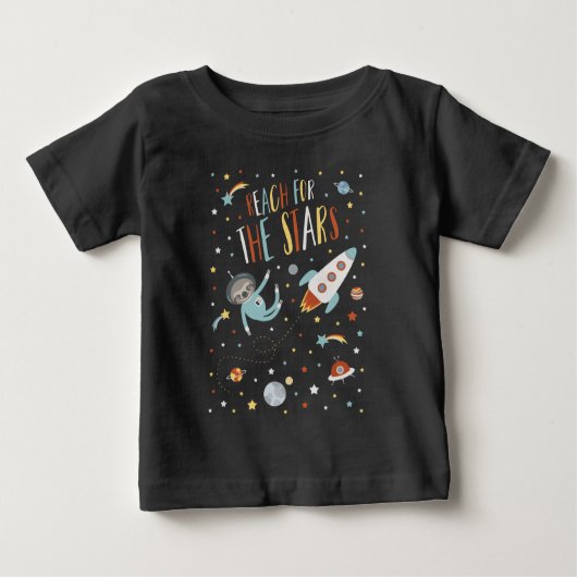 Weg zu den Sternen - Weltraumschlitten Baby T-shirt (Vorderseite)