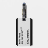 Weg zu meinem Herzen in Paw Prints Dog Lover gepfl Gepäckanhänger (Rückseite vertikal)