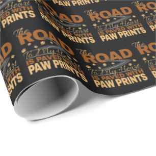 Weg zu meinem Herzen in Paw Prints Dog Lover gepfl Geschenkpapier