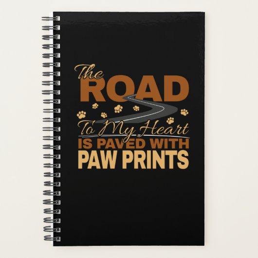 Weg zu meinem Herzen in Paw Prints Dog Lover gepfl Planer (Vorderseite)