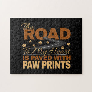 Weg zu meinem Herzen in Paw Prints Dog Lover gepfl Puzzle