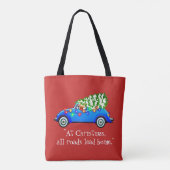 Weg zu Weihnachten Tasche (Rückseite)