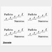 Weg zum Erfolg Rechteckiger Aufkleber (Blatt)