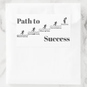 Weg zum Erfolg Rechteckiger Aufkleber (Tasche)
