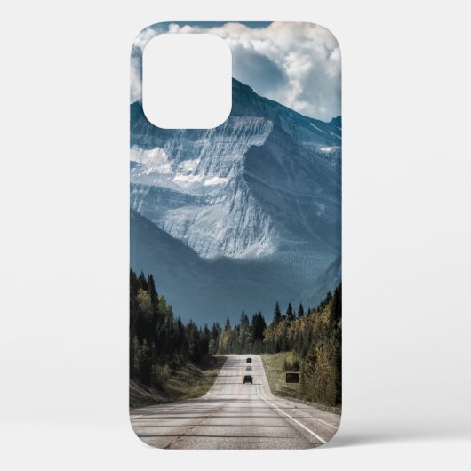 Weg zum großen Berg, Straße, Wald, tra Case-Mate iPhone Hülle (Rückseite)