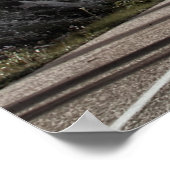 Weg zum großen Berg, Straße, Wald, tra Poster (Ecke)