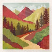 Weg zum Himmel Glasuntersetzer (Vorderseite)