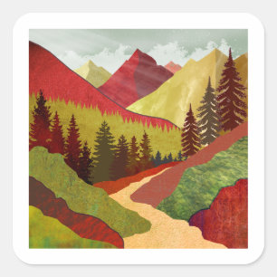 Weg zum Himmel Quadratischer Aufkleber