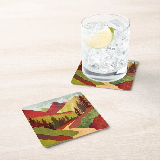 Weg zum Himmel Rechteckiger Pappuntersetzer (Vor Ort)