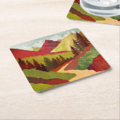 Weg zum Himmel Rechteckiger Pappuntersetzer (angewinkelt)