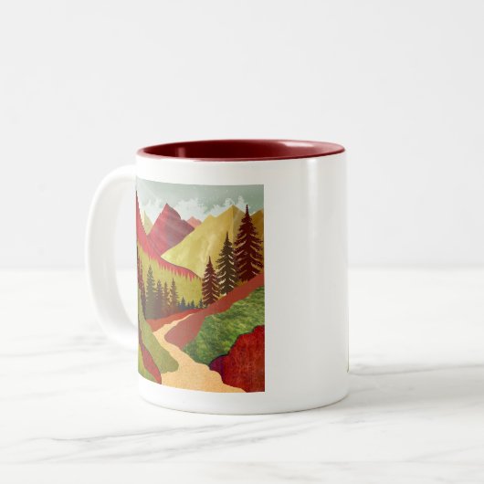 Weg zum Himmel Zweifarbige Tasse (Vorderseite Links)