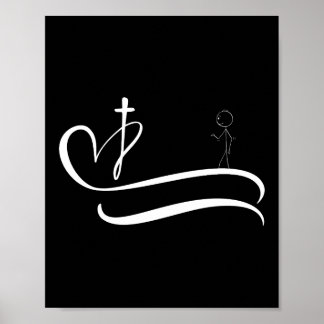 Weg zum Kreuz - dunkles Design Poster