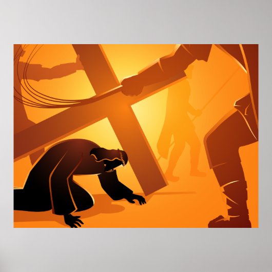 Weg zum Kreuz-Poster der 3. Station Poster (Vorne)