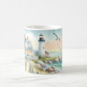 Weg zum Leuchtturm-Küstenhaus Kaffeetasse (Mittel)