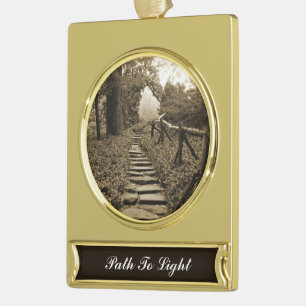 Weg zum Licht Banner-Ornament Gold