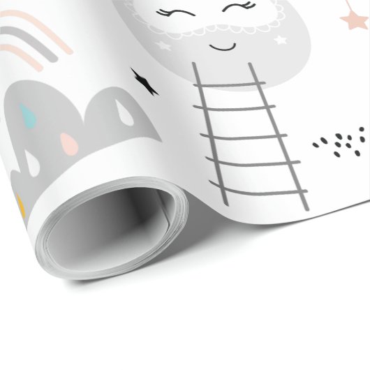 Weg zum Mond Geschenkpapier (Rolleneckpunkt)