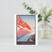 Weg zum Mont Blanc, Jahrgang Postkarte (Stehend Vorderseite)