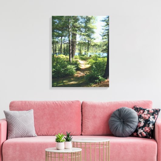 "Weg zum See" Gestrichen Leinwanddruck (Insitu (Wohnzimmer))