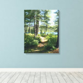 "Weg zum See" Gestrichen Leinwanddruck (Insitu (Holzboden))