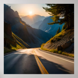 Weg zum Sonnenuntergang Poster