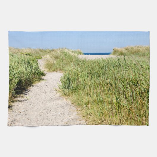 Weg zum Strand Geschirrtuch (Horizontal)