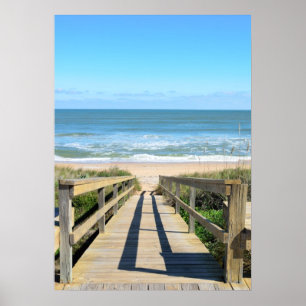 Weg zum Strand Poster