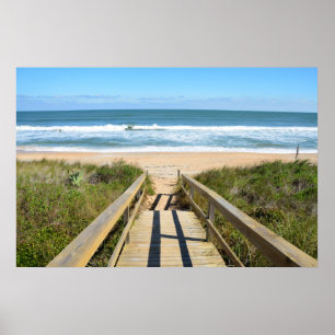 Weg zum Strand Poster