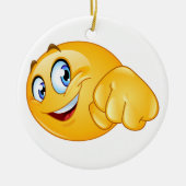 WEG ZUM WINNER Lächeln FUSSBump Keramik Ornament (Vorne)