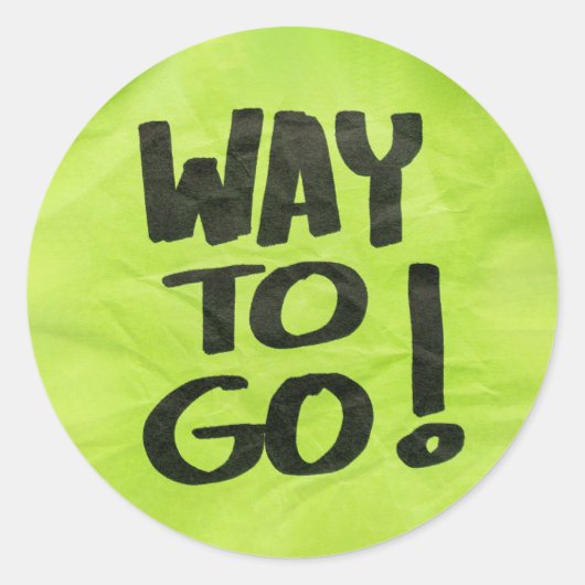 Weg zur Anerkennung positive Lob für die Studenten Runder Aufkleber (Vorderseite)