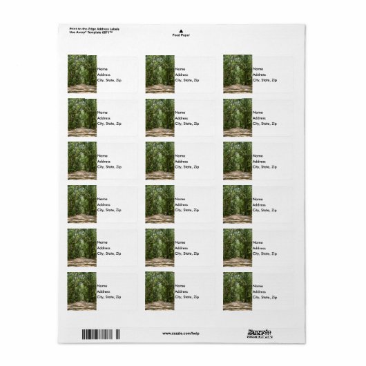 Weg zur Angel-Eiche Adressaufkleber (Vorne)