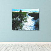 Weg zur Atemberaubenden Siesta Keys Beach Leinwand (Insitu (Holzboden))