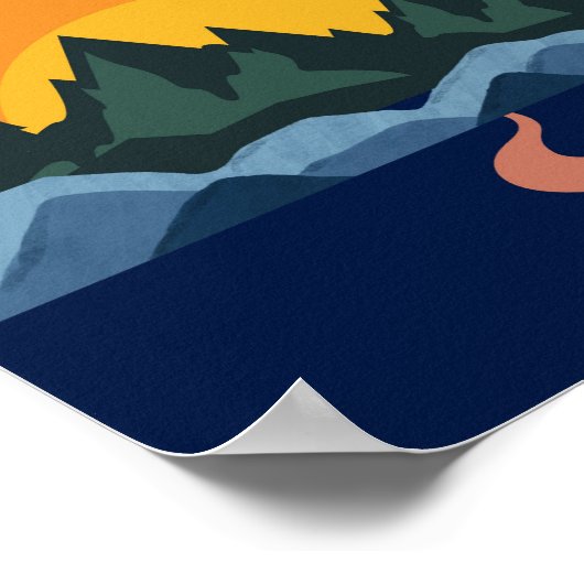 Weg zur Horizont-Bildkante Poster (Ecke)