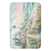 Weg zur Hütte Lighthouse Coastal Badematte (Vorderseite Vertikal)