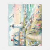 Weg zur Hütte Lighthouse Coastal Fleecedecke