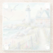 Weg zur Hütte Lighthouse Coastal Glasuntersetzer (Rückseite)