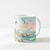 Weg zur Hütte Lighthouse Coastal Kaffeetasse (VorderseiteRechts)